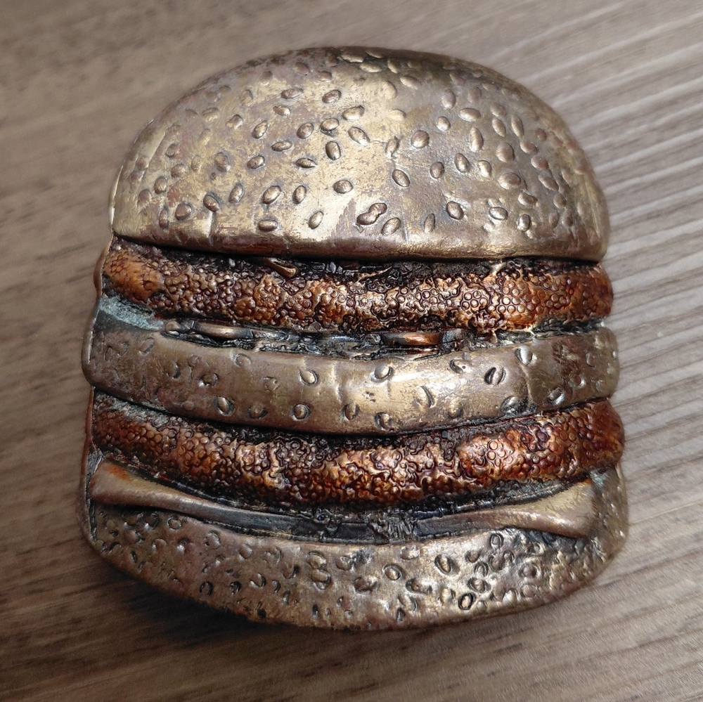 Vintage Cheeseburger Belt Buckle